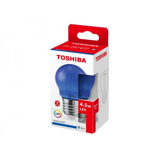 TOSHIBA LED FILAMENT COLOR BLUE G45 E27 4.5W - TOSHIBA