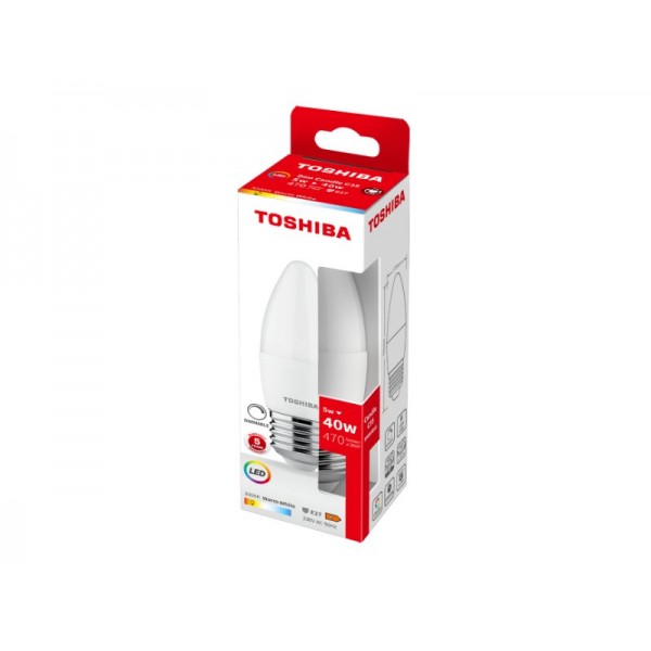 TOSHIBA LED C35 E27 5W 3000K DIMMABLE - TOSHIBA
