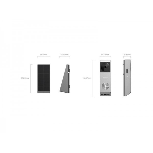 Ezviz Smart Home Security Video Doorbell 2K 3MP EP3x Pro - Cameras