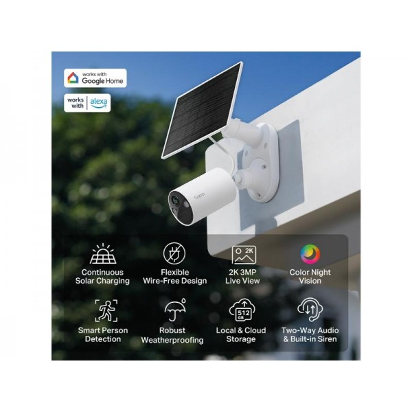 Tp-Link Smart Wire-Free Security Camera and Solar Panel (Tapo C410 KIT)
