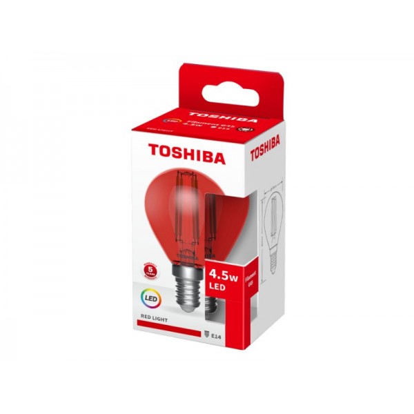 TOSHIBA LED FILAMENT COLOR RED G45 E14 4.5W - TOSHIBA