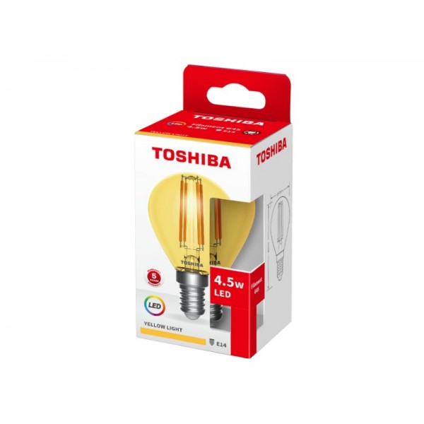 TOSHIBA LED FILAMENT COLOR YELLOW G45 E14 4.5W - TOSHIBA
