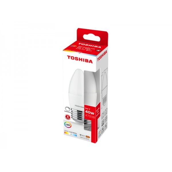 TOSHIBA LED C35 E27 5W 6500K DIMMABLE - TOSHIBA