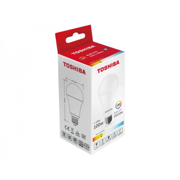 TOSHIBA LED A70 E27 15W 3000K - TOSHIBA