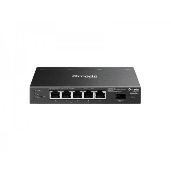 TP-Link Omada Switch 6-Port Gigabit PoE+ (SG2206MP) - Περιφερειακά