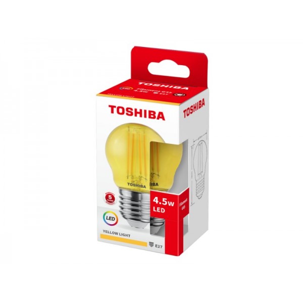 TOSHIBA LED FILAMENT COLOR YELLOW G45 E27 4.5W