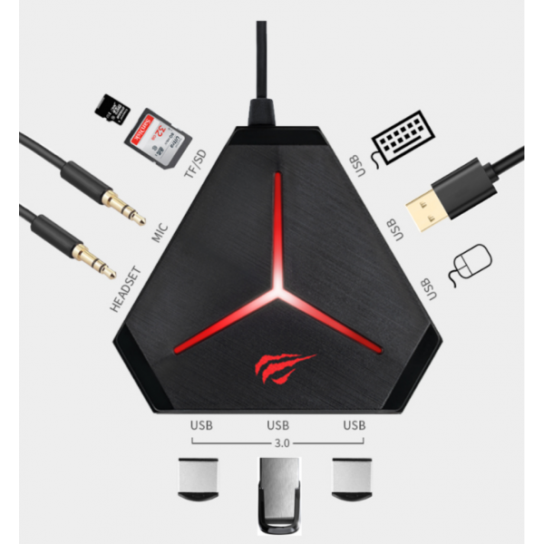 Gaming USB MultiHub - Havit H95 - HAVIT - GAMENOTE