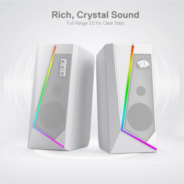 Gaming Ηχεία - Redragon Anvil GS520W RGB (WHITE) - REDRAGON