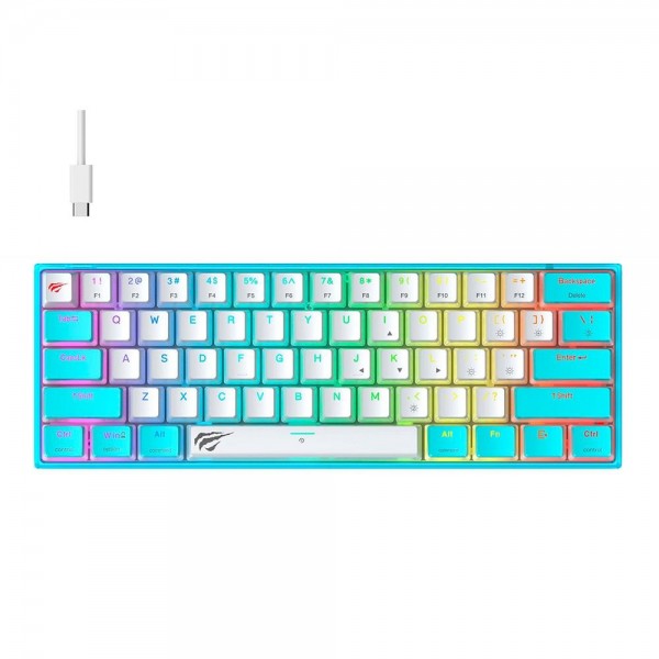 Gaming πληκτρολόγιο - Havit KB877L (Blue/White) - HAVIT - GAMENOTE