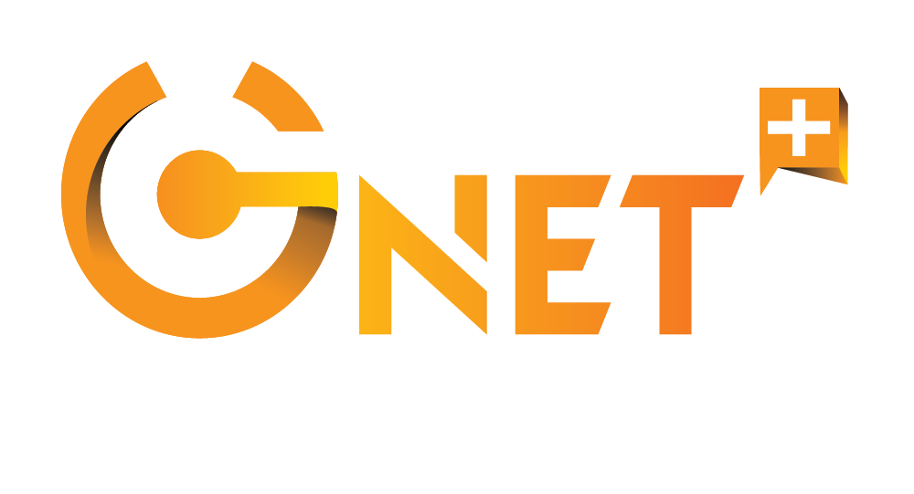 Λογότυπο Gnet Plus σε σκούρο φόντο